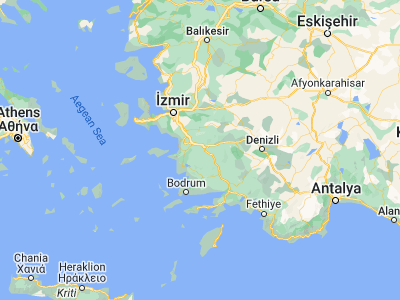 Map showing location of Koçarlı (37.76113, 27.70582)