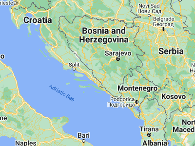 Map showing location of Kočerin (43.39005, 17.48552)