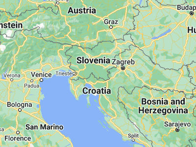 Map showing location of Kočevje (45.64333, 14.86333)