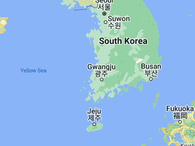 Map showing location of Koch'ang (35.43333, 126.7)