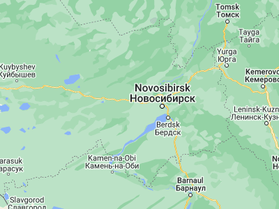 Map showing location of Kochenëvo (55.0218, 82.202)