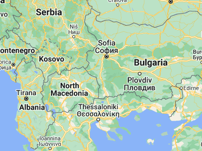 Map showing location of Kocherinovo (42.08333, 23.06667)