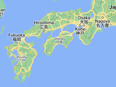 Map showing location of Kōchi (33.55972, 133.53111)