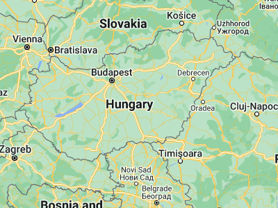 Map showing location of Kocsér (47.00165, 19.92067)