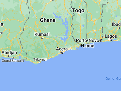Map showing location of Koforidua (6.09408, -0.25913)