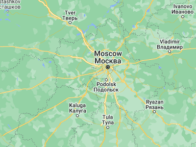 Map showing location of Kokoshkino (55.59769, 37.1695)