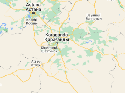 Map showing location of Koktal (49.65, 73.51667)