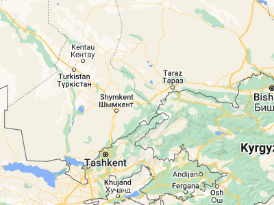 Map showing location of Kokterek (42.53333, 70.26667)