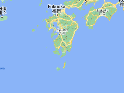 Map showing location of Kokubu (31.73333, 130.76667)