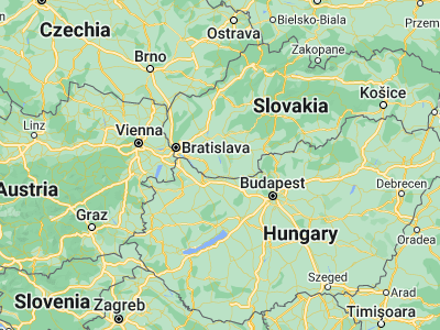 Map showing location of Kolárovo (47.92294, 17.98467)