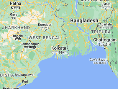 Map showing location of Kolkata (22.56263, 88.36304)