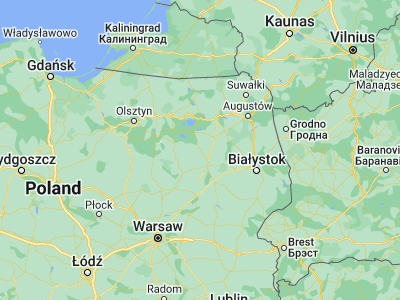 Map showing location of Kolno (53.41148, 21.92905)