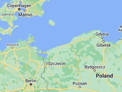 Map showing location of Kołobrzeg (54.17565, 15.58342)