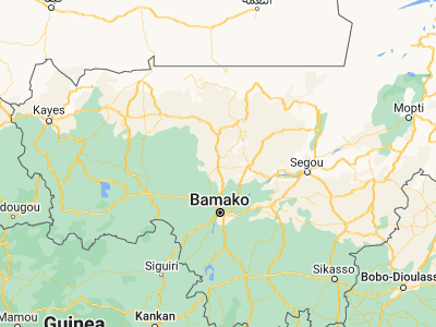 Map showing location of Kolokani (13.5728, -8.0339)