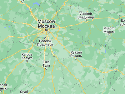 Map showing location of Kolomna (55.07944, 38.77833)