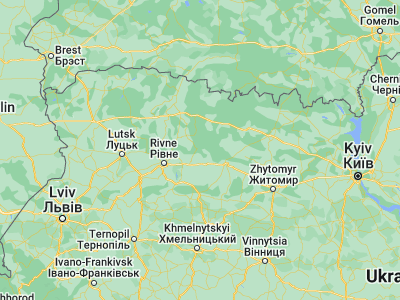 Map showing location of Koloniya Zastav’ye (50.81667, 27.03333)
