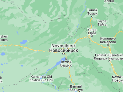Map showing location of Kolyvan’ (55.3053, 82.7391)