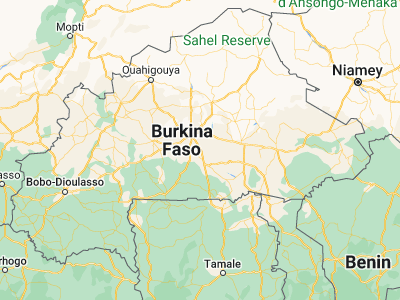 Map showing location of Kombissiri (12.06556, -1.3375)