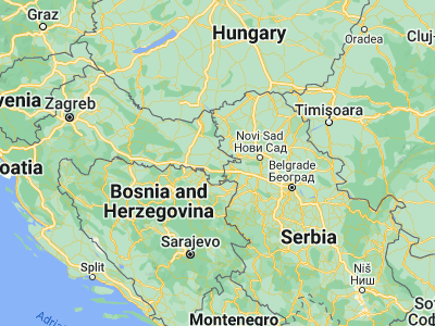 Map showing location of Komletinci (45.14972, 18.94917)