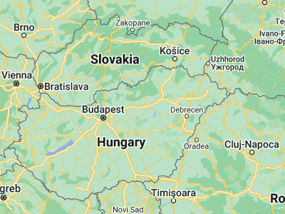 Map showing location of Kompolt (47.73333, 20.25)