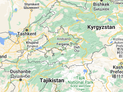 Map showing location of Komsomol’skiy (40.42722, 71.71889)