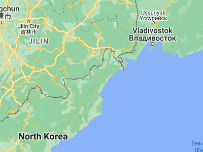 Map showing location of Komusan 1-tong (42.10917, 129.7)
