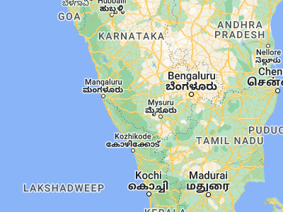 Map showing location of Konanūr (12.62639, 76.05417)