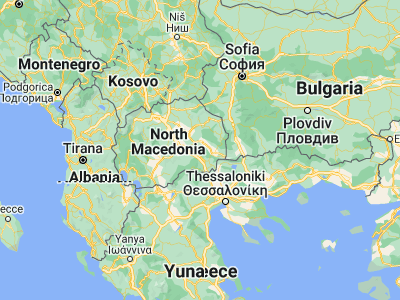 Map showing location of Konče (41.49583, 22.385)