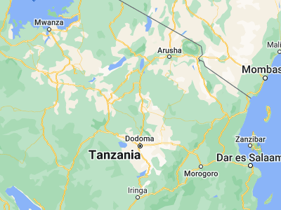 Map showing location of Kondoa (-4.9, 35.78333)