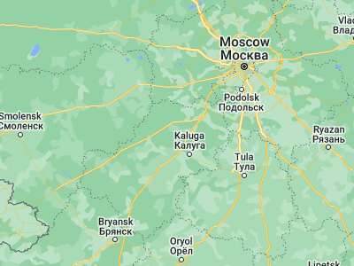 Map showing location of Kondrovo (54.80639, 35.92778)