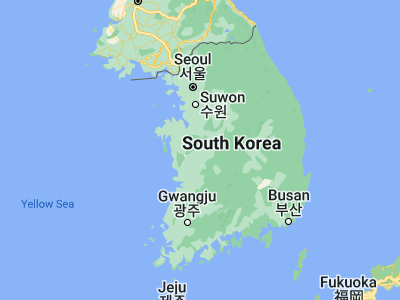 Map showing location of Kongju (36.45556, 127.12472)