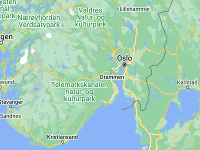 Map showing location of Kongsberg (59.66858, 9.65017)