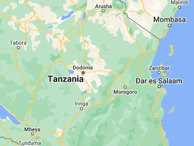 Map showing location of Kongwa (-6.2, 36.41667)