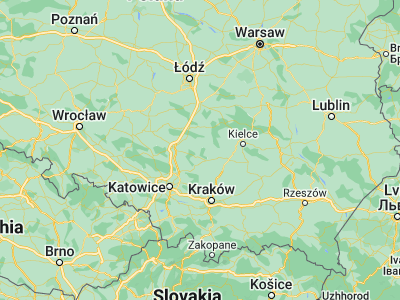 Map showing location of Koniecpol (50.77468, 19.68896)