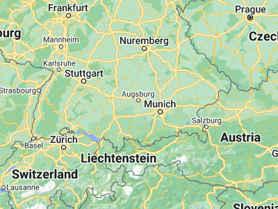 Map showing location of Königsbrunn (48.27506, 10.89178)