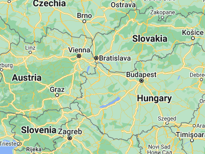 Map showing location of Kóny (47.63053, 17.35717)