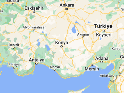 Map showing location of Konya (37.87135, 32.48464)