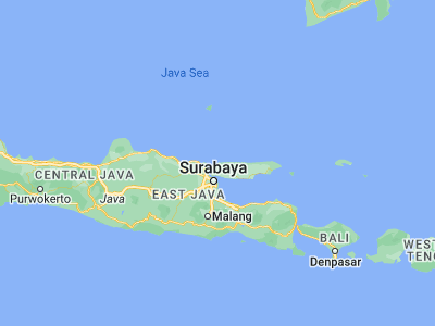 Map showing location of Kool Tengah (-6.9195, 112.8446)
