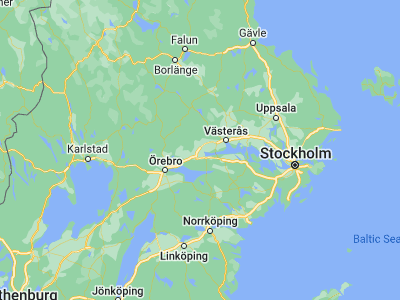 Map showing location of Köping (59.51404, 15.99255)