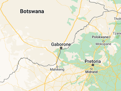 Map showing location of Kopong (-24.48333, 25.88333)