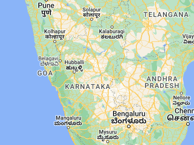 Map showing location of Koppal (15.35, 76.15)