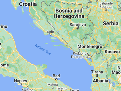 Map showing location of Korčula (42.96222, 17.13694)