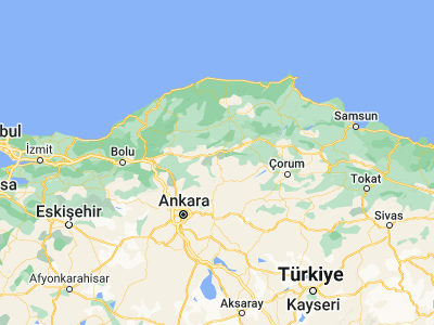 Map showing location of Korgun (40.7348, 33.51844)