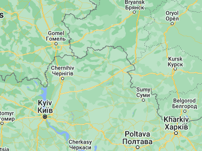 Map showing location of Korop (51.56638, 32.95861)