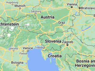 Map showing location of Koroška-Bela (46.43028, 14.10333)