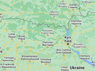 Map showing location of Korosten’ (50.95937, 28.63855)