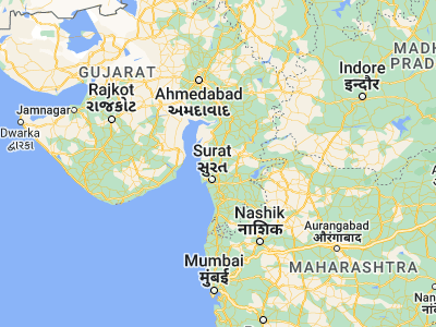 Map showing location of Kosamba (21.48333, 72.95)