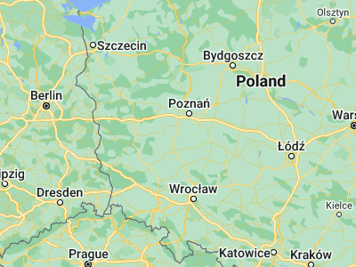 Map showing location of Kościan (52.08829, 16.64866)