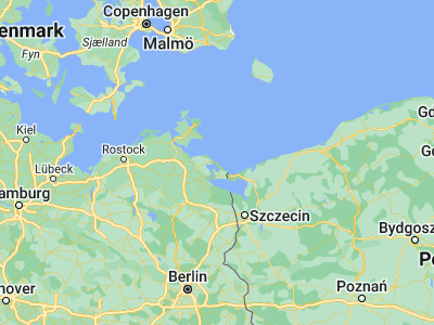 Map showing location of Koserow (54.05, 14)