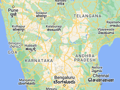 Map showing location of Kosigi (15.85, 77.26667)